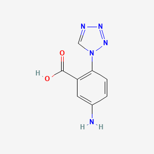 molecular formula C8H7N5O2 B1529376 5-amino-2-(1H-1,2,3,4-tetrazol-1-yl)benzoic acid CAS No. 1339779-18-8