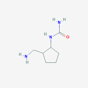 molecular formula C7H15N3O B1529378 [2-(Aminomethyl)cyclopentyl]urea CAS No. 1342970-67-5