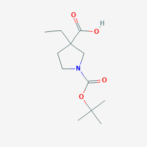 B1529388 1-[(Tert-butoxy)carbonyl]-3-ethylpyrrolidine-3-carboxylic acid CAS No. 1158751-03-1