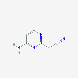 molecular formula C6H6N4 B152939 2-(4-氨基嘧啶-2-基)乙腈 CAS No. 134318-72-2