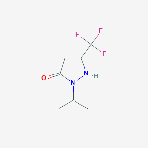 molecular formula C7H9F3N2O B15293944 1-isopropyl-3-(trifluoromethyl)-1H-pyrazol-5-ol 