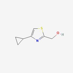 molecular formula C7H9NOS B1529395 (4-环丙基噻唑-2-基)甲醇 CAS No. 1344321-86-3