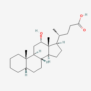 molecular formula C24H40O3 B15294037 12alpha-Hydroxy-5beta-cholan-24-oic Acid 