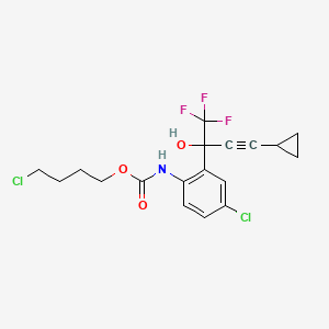 4-chlorobutyl N-[4-chloro-2-(4-cyclopropyl-1,1,1-trifluoro-2-hydroxybut-3-yn-2-yl)phenyl]carbamate