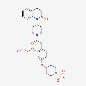 1-[1-[2-[2-(2-Fluoroethoxy)-4-(1-methylsulfonylpiperidin-4-yl)oxyphenyl]acetyl]piperidin-4-yl]-3,4-dihydroquinolin-2-one