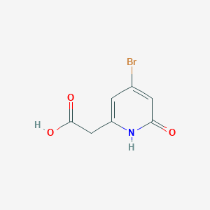 (4-Bromo-6-hydroxypyridin-2-YL)acetic acid