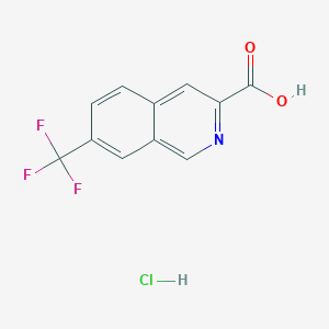 molecular formula C11H7ClF3NO2 B15294119 7-(Trifluoromethyl)-3-isoquinolinecarboxylic Acid Hydrochloride 