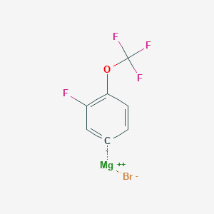 molecular formula C7H3BrF4MgO B15294135 magnesium;1-fluoro-2-(trifluoromethoxy)benzene-5-ide;bromide CAS No. 170793-02-9