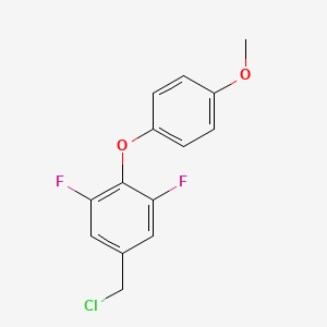 molecular formula C14H11ClF2O2 B1529415 5-(Chloromethyl)-1,3-difluoro-2-(4-methoxyphenoxy)benzene CAS No. 1284680-06-3