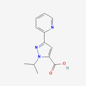 molecular formula C12H13N3O2 B15294169 1-isopropyl-3-(pyridin-2-yl)-1H-pyrazole-5-carboxylic acid 