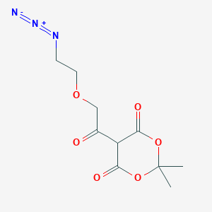 molecular formula C10H13N3O6 B15294180 5-[2-(2-Azidoethoxy)acetyl]-2,2-dimethyl-1,3-dioxane-4,6-dione 