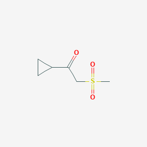 molecular formula C6H10O3S B1529421 1-环丙基-2-甲磺酰乙酮 CAS No. 1089722-36-0