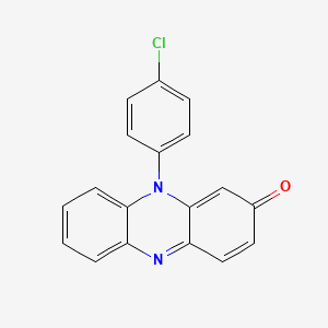 molecular formula C18H11ClN2O B15294214 10-(4-Chlorophenyl)phenazin-2(10H)-one CAS No. 138452-44-5