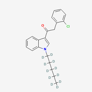 molecular formula C21H22ClNO B15294225 2-(2-Chlorophenyl)-1-[1-(1,1,2,2,3,3,4,4,5,5,5-undecadeuteriopentyl)indol-3-yl]ethanone 