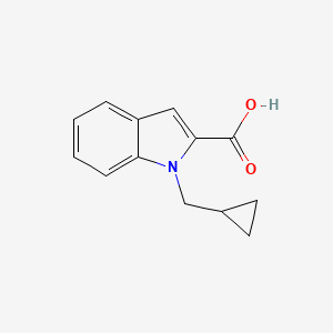 molecular formula C13H13NO2 B1529423 1-(环丙基甲基)-1H-吲哚-2-羧酸 CAS No. 1483284-21-4