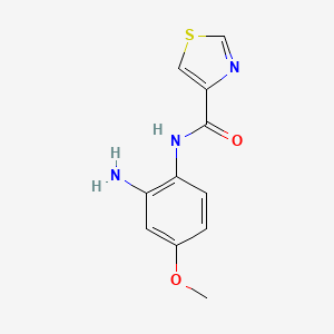 molecular formula C11H11N3O2S B15294244 N-(2-Amino-4-methoxyphenyl)-4-thiazolecarboxamide 