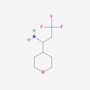 3,3,3-trifluoro-1-(tetrahydro-2H-pyran-4-yl)propan-1-amine