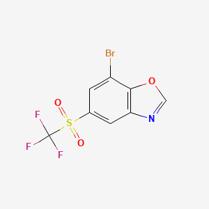 7-Bromo-5-[(trifluoromethyl)sulphonyl]-1,3-benzoxazole