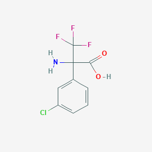 molecular formula C9H7ClF3NO2 B1529432 2-氨基-2-(3-氯苯基)-3,3,3-三氟丙酸 CAS No. 1343241-61-1