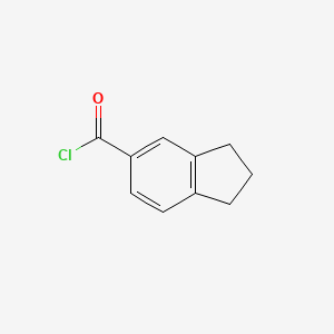 molecular formula C10H9ClO B15294335 2,3-dihydro-1H-indene-5-carbonyl chloride 