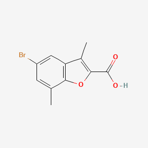 molecular formula C11H9BrO3 B1529435 5-溴-3,7-二甲基-1-苯并呋喃-2-甲酸 CAS No. 1343238-39-0