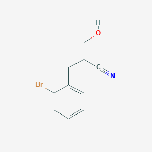 molecular formula C10H10BrNO B1529436 2-[(2-溴苯基)甲基]-3-羟基丙腈 CAS No. 1339252-58-2