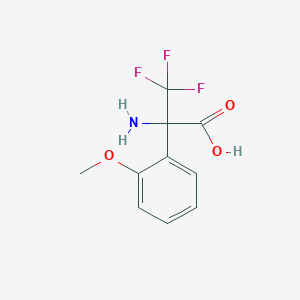 molecular formula C10H10F3NO3 B1529438 2-氨基-3,3,3-三氟-2-(2-甲氧基苯基)丙酸 CAS No. 1406834-27-2