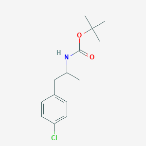 B1529441 tert-butyl N-[1-(4-chlorophenyl)propan-2-yl]carbamate CAS No. 1461708-76-8