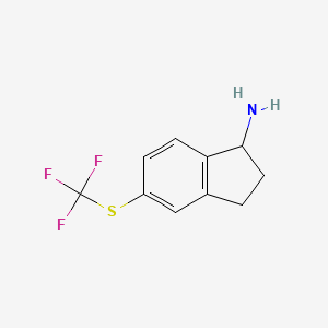 5-(trifluoromethylsulfanyl)-2,3-dihydro-1H-inden-1-amine