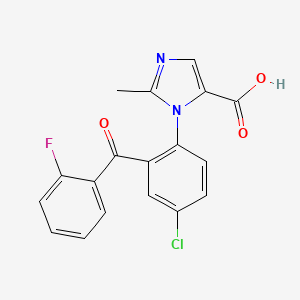 1-(4-Chloro-2-(2-fluorobenzoyl)phenyl)-2-methyl-1H-imidazole-5-carboxylic Acid