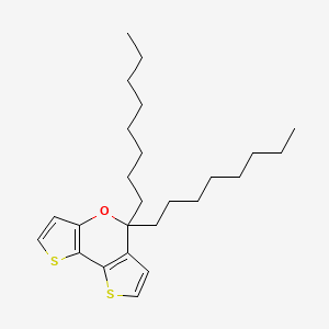 molecular formula C25H38OS2 B15294475 8,8-dioctyl-7-oxa-3,12-dithiatricyclo[7.3.0.02,6]dodeca-1(9),2(6),4,10-tetraene 