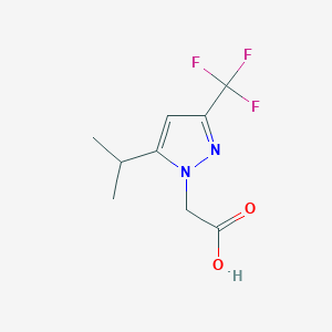 molecular formula C9H11F3N2O2 B15294480 2-(5-isopropyl-3-(trifluoromethyl)-1H-pyrazol-1-yl)acetic acid 