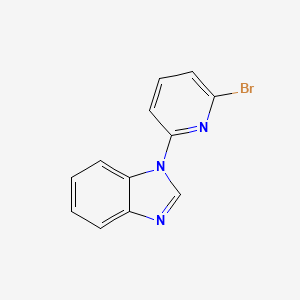 molecular formula C12H8BrN3 B1529451 1H-苯并咪唑，1-(6-溴-2-吡啶基)- CAS No. 1042224-74-7