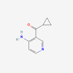 molecular formula C9H10N2O B1529455 3-环丙基甲酰基吡啶-4-胺 CAS No. 1342465-90-0