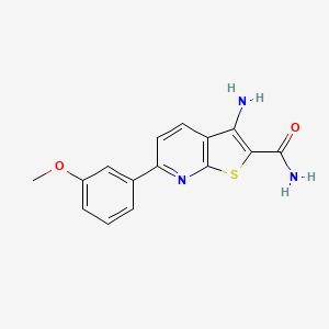 3-Amino-6-(3-methoxyphenyl)thieno[2,3-b]pyridine-2-carboxamide