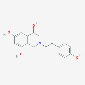 molecular formula C18H21NO4 B15294571 1,2,3,4-Tetrahydro-2-[2-(4-hydroxyphenyl)-1-methylethyl]-4,6,8-isoquinolinetriol 