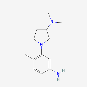molecular formula C13H21N3 B1529458 1-(5-氨基-2-甲基苯基)-N,N-二甲基吡咯烷-3-胺 CAS No. 1342655-02-0