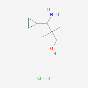 molecular formula C8H18ClNO B1529464 3-Amino-3-cyclopropyl-2,2-dimethylpropan-1-ol hydrochloride CAS No. 1803581-75-0