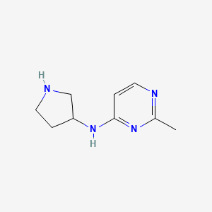 molecular formula C9H14N4 B15294645 2-methyl-N-(pyrrolidin-3-yl)pyrimidin-4-amine 