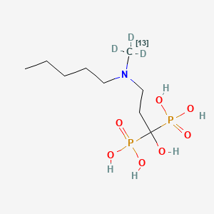 molecular formula C9H23NO7P2 B15294711 [1-hydroxy-3-[pentyl(trideuterio(113C)methyl)amino]-1-phosphonopropyl]phosphonic acid 