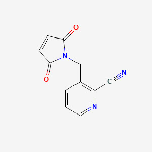 molecular formula C11H7N3O2 B15294738 3-(Maleimidomethyl)picolinonitrile 