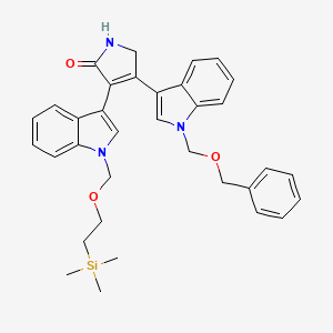 molecular formula C34H37N3O3Si B1529475 4-(1-(苄氧甲基)-1H-吲哚-3-基)-3-(1-((2-(三甲基甲硅烷基)-乙氧基)甲基)-1H-吲哚-3-基)-1H-吡咯-2(5H)-酮 CAS No. 223428-48-6