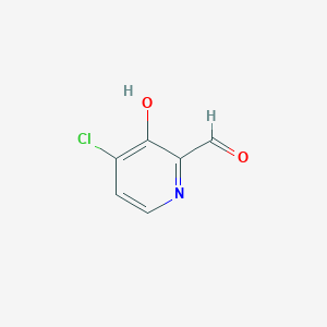 molecular formula C6H4ClNO2 B15294756 4-Chloro-3-hydroxypyridine-2-carbaldehyde 