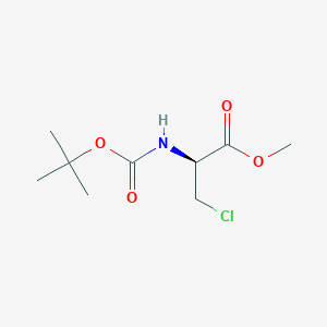 molecular formula C9H16ClNO4 B15294768 3-Chloro-N-[(1,1-Dimethylethoxy)carbonyl]-D-Alanine Methyl Ester 