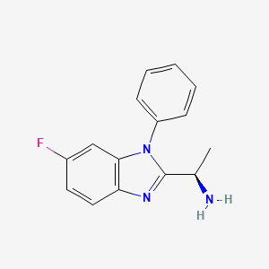 molecular formula C15H14FN3 B15294806 (R)-1-(6-Fluoro-1-phenyl-1H-benzo[D]imidazol-2-YL)ethanamine 