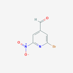 molecular formula C6H3BrN2O3 B15294836 2-Bromo-6-nitroisonicotinaldehyde 