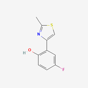 molecular formula C10H8FNOS B1529491 4-Fluoro-2-(2-methylthiazol-4-yl)phenol CAS No. 1387565-82-3