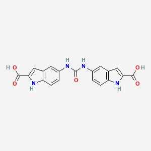 molecular formula C19H14N4O5 B15294926 5,5'-(Carbonyldiimino)bis-1h-indole-2-carboxylic acid CAS No. 129655-37-4