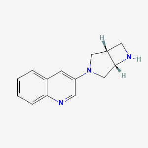 molecular formula C14H15N3 B15294975 3-[(1S,5S)-3,6-diazabicyclo[3.2.0]heptan-3-yl]quinoline 