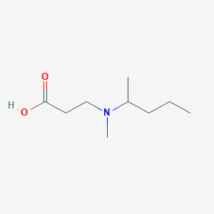 molecular formula C9H19NO2 B15294994 N-Methyl-N-(1-methylbutyl)-beta-alanine 